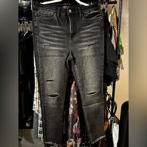 Distressed Black Jeans for Women